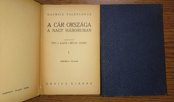 Maurice Pal�ologue - A c�r orsz�ga a nagy h�bor�ban I-II.