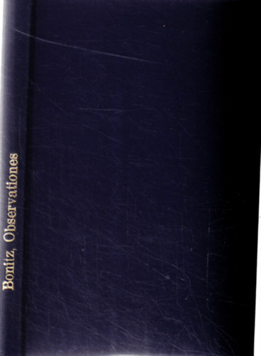 Hermannus Bonitz - Observationes criticae in Aristotelis libros metaphysicos