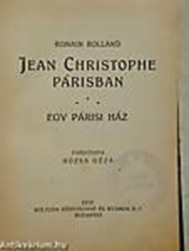 Jean Christophe P�risban - Antoinette, Egy p�risi h�z