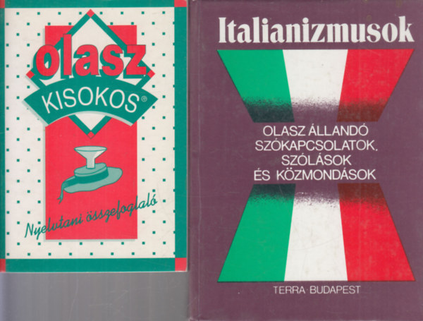 2 db. olasz nyelvtani k�nyv (Olasz kisokos- nyelvtani �sszefoglal� + Italianizmusok)