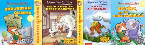 Geronimo Stilton - 4 db Geronimo Stilton ktet: Kaland a Himaljn + Majd adok n neked karatt! +  + Kkorszaki olimpia