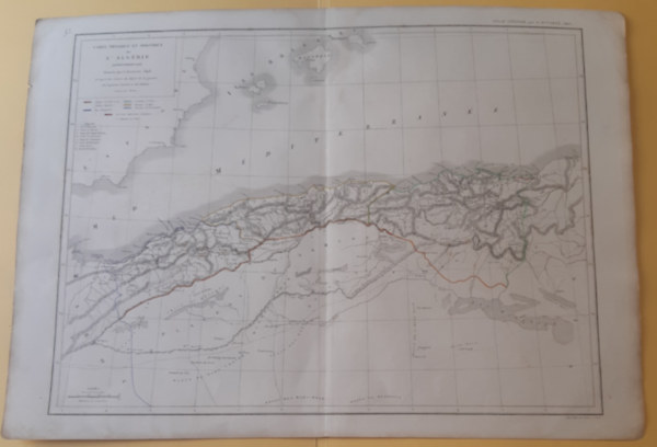 Carte physique et Politique de L'Algérie septentrionale + Asia Minor - Egyptus - Syria + Royaume de Jérusalem - Pénensule Hellénique - L'Empire Grec /Atlas Migeon-térkép/