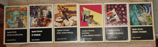 Agatha Christie - 6 krimi Agatha Christie-t�l: B�b�jos gyilkosok, Hal�l a N�luson, Macska a galambok k�z�tt, Ny�lt k�rty�kkal, �t kismalac, Rejt�ly az Antill�kon
