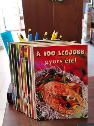 KÖNYVMENTŐ AJÁNLAT, 11 db. A 100 legjobb..., gasztronómia. gyors étel+ szárnyasokból+ marhahúsból+ húsos jó falat+ darált húsból+ babos finomság+ karácsonyi recept+ fokhagymás recept+ ünnepi fogás+ sertéshúsból+ fogyókúrás fi