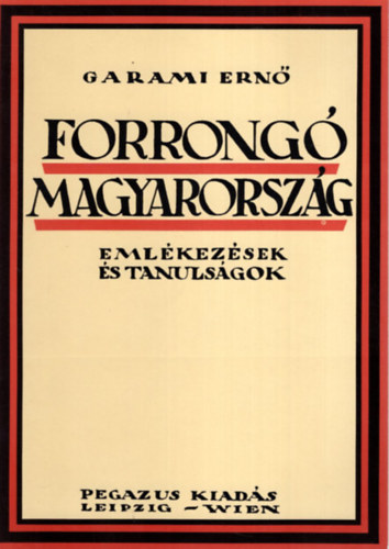 Garami Ern� - Forrong� Magyarorsz�g - Eml�kez�sek �s tanuls�gok (reprint)