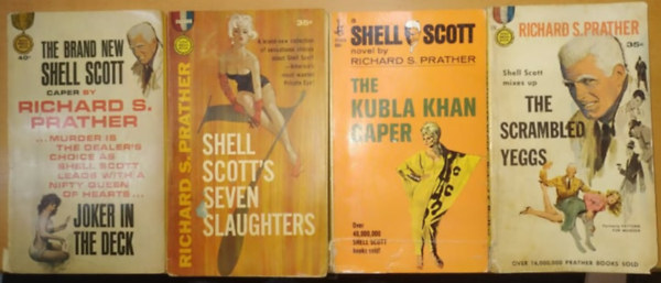 Richard S. Prather - 4 db Richard S. Prather: Joker in the Deck + Seven Slaughters + The Kubla Khan Caper + The Scrambled Yeggs