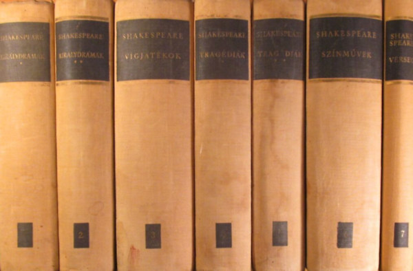 Kéry László , Illés Endre William Shakespeare (szerk.) - Shakespeare összes művei 1-7 (teljes) - Királydrámák I-II. - Vígjátékok - Tragédiák I-II. -Színművek - Versek