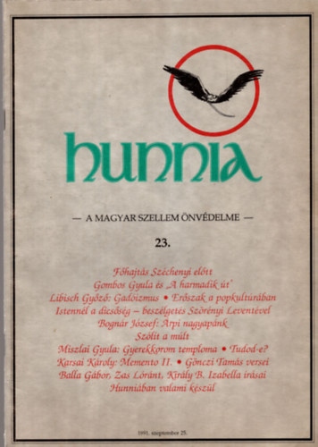 Kunszab Ferenc  (fszerk.) - Hunnia - A magyar szellem nvdelme 23. szm