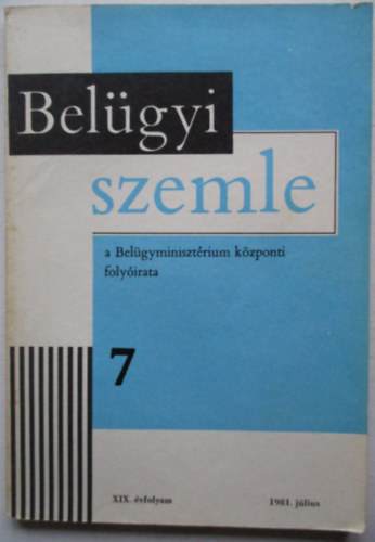 Belgyi szemle 1981/7. jlius