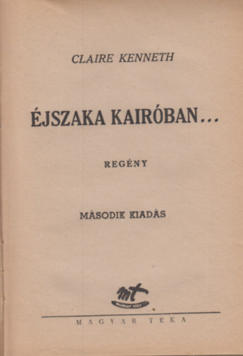 Claire Kenneth - jszaka Kairban