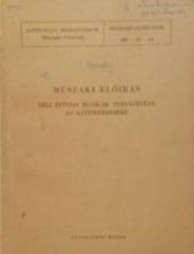 Marjalaky Sndor - Mester Istvn  (szerk.) - Mszaki elrs tli ptsi munkk tervezsre s kivitelezsre