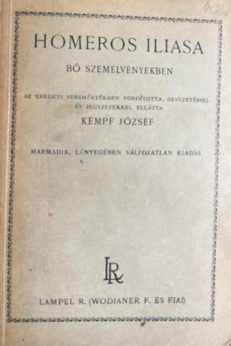 Kempf J�zsef  (ford.) - Homeros Iliasa