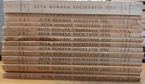 Apud Curiam Praepositi Generalis - 15 db Acta Romana Societatis Iesu - Ad usum Nostrorum Tantum (A Jézus római társaságának folyóirata - csak a mi használatunkra (Kötetszámok a terméklapon)