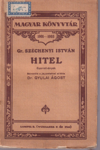 Szchenyi Istvn - Hitel - szemelvnyek