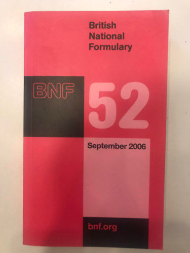 BNF 52 September 2006 - British National Formulary