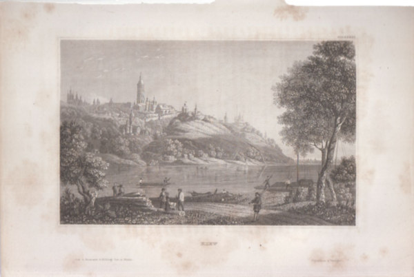 Kiew (Kijew, Ukrajna fvrosa, Eurpa) (16x23,5 cm mret eredeti aclmetszet, 1856-bl)