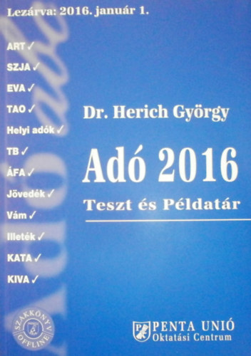 Dr Herich Gy�rgy - Ad� 2016 - Teszt �s p�ldat�r