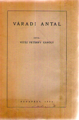 Vitz Pterfy Kroly - Vradi Antal