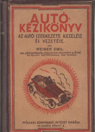 Weiner Emil - Aut�-k�zik�nyv
