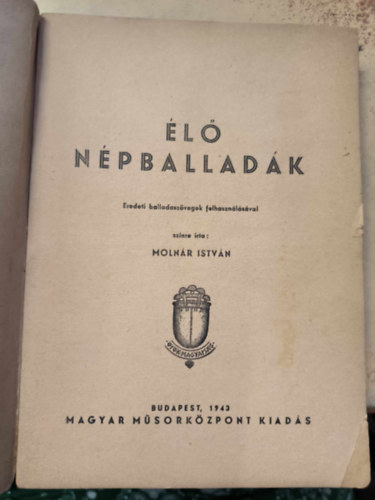 Moln�r Istv�n - �l� n�pballad�k