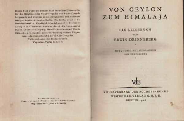 Erwin Drinneberg - Von Ceylon Zum Himalaja