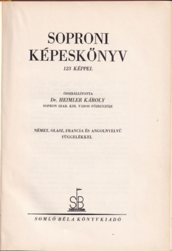 Heimler K�roly - Soproni k�pesk�nyv 1932