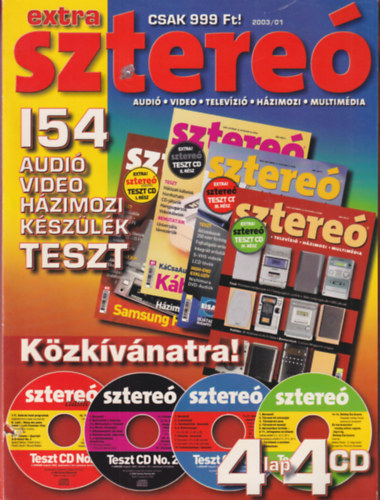 Mat�k Istv�n - 4 db Extra Sztere� magazin 2002/ szeptember, okt�ber, november, december ( mapp�ban )