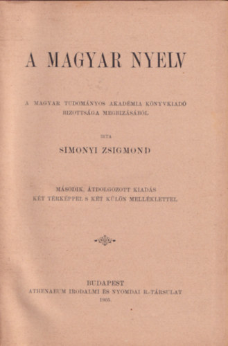 Simonyi Zsigmond - A magyar nyelv