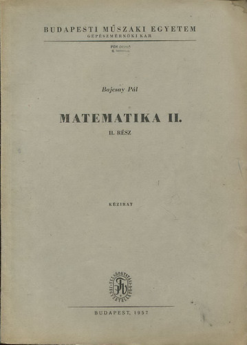 Bajcsay Pl - Matematika II. (II. rsz)