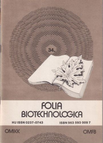 Nyeste Lszl Jobbgy  Andrea - Bioreaktor elrendezsek a szennyvztiszttsban - Folia biotechnologica 34. sz.