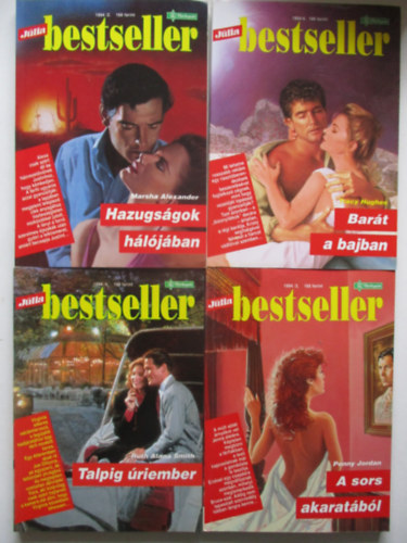 4 db Jlia bestseller 1994/1-4 (Talpig riember, Hazugsgok hljban, Bart a bajban, A sors akaratbl)
