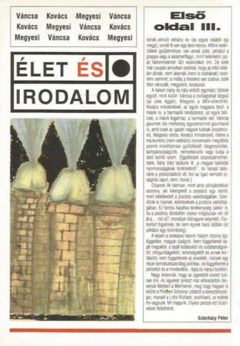 Kov�cs-Megyesi-V�ncsa - �let �s Irodalom Els� oldal III.