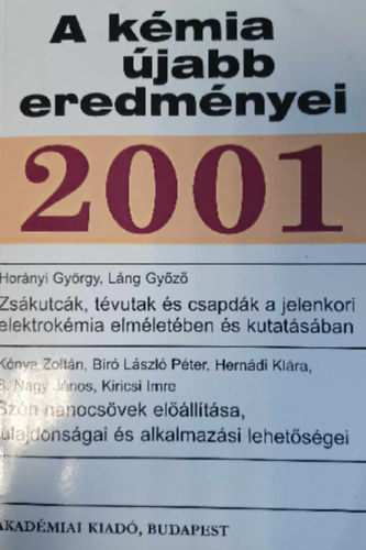 A k�mia �jabb eredm�nyei 2001. /90. k�tet/