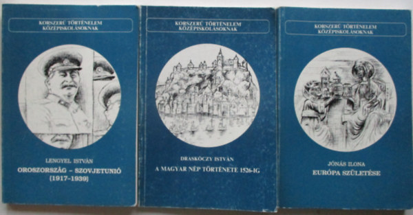 3 db a Korszer trtnelem sorozatbl (Oroszorszg-Szovjetuni,  Eurpa szletse, A magyar np trtnete 1526-ig)