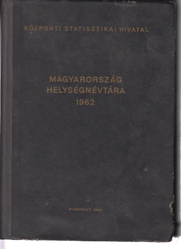 Magyarorszg Helysgnvtra  1962