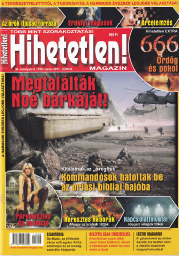 Hihetetlen! magazin - XI. vfolyam 6. (116.) szm 2011. jnius