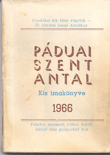 P. zsr - Pduai Szent Antal kis imaknyve
