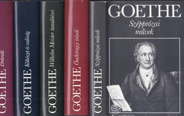 Goethe - Johann Wolfgang Goethe vlogatott mvei 9db.: nletrajzi rsok, Faust, Kltszet s valsg, Szpprzai mvek, Drmk, Wilhelm M. tanulvei, Wilhelm M.vndorvei, Irodalmi s mvszeti rsok, Versek