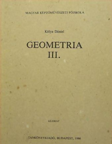 Klya Dniel - Geometria III.