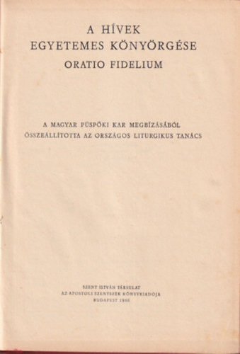 A hívek egyetemes könyörgése