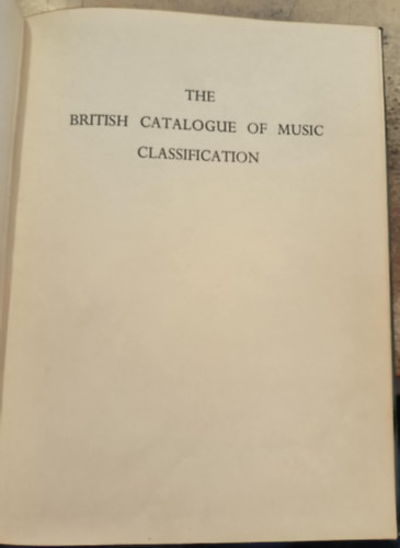 E. J. Oates - The British Catalogue of Music Classification