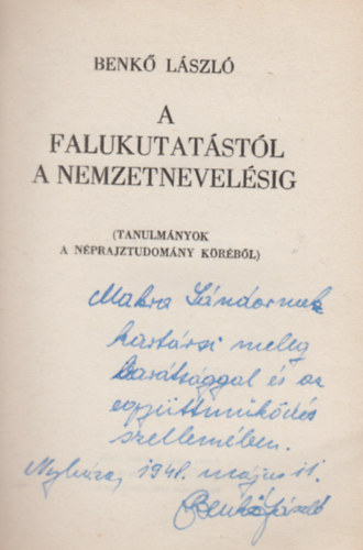 A falukutat�st�l a nemzetnevel�sig