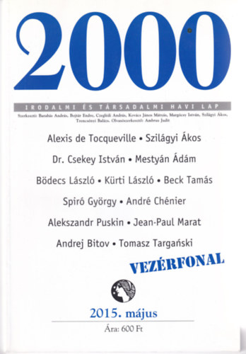 2000 Irodalmi s Trsadalmi Havi Lap - 2015. mjus