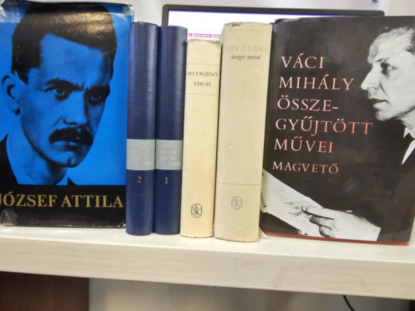 Pet�fi S�ndor, Heltai Jen�, Ady Endre, V�ci Mih�ly J�zsef Attila - 5 szerz� versei 6 k�tetben, K�NYVMENT� AJ�NLAT: J�zsef Attila minden verse �s versford�t�sa+ Pet�fi S�ndor �sszes k�ltem�nye I-II+ Heltai Jen� versei+ Ady Endre �sszes versei+ V�ci Mih�ly �sszegy�jt�tt m�vei
