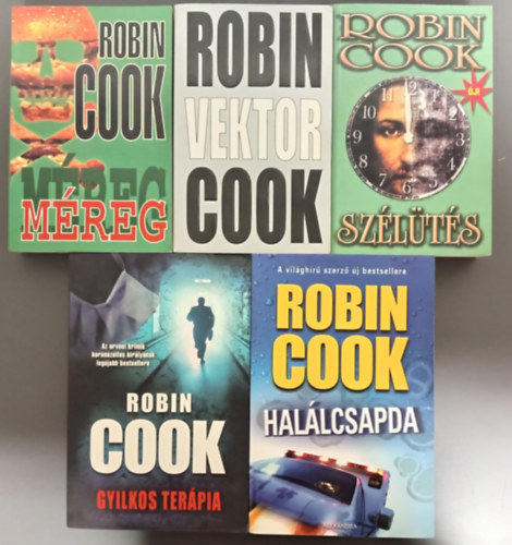 Robin Cook - (5db) Robin Cook Orvosi Krimi knyvcsomag: Mreg / Szlts / Vektor / Gyilkos terpia / Hallcsapda