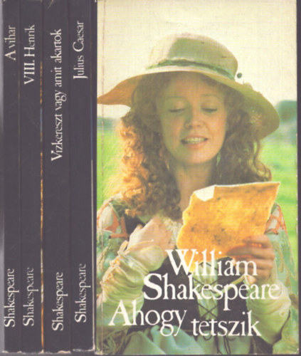 William Shakespeare - 5 db Shakespeare kötet: Ahogy tetszik - A vihar - VIII. Henrik - Vízkereszt vagy amit akartok - Julius Caesar