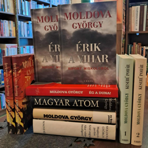 Moldova György - 7 db-os Moldova György KÖNYVMENTŐ AJÁNLAT 10 kötetben: Harcolj vagy menekülj 1-2., Keserű pohár 1-2., Érik a vihar 1-2., Ég a Duna!, Magyar atom, Az Őrség panasza, Magányos pavilon /Sötét angyal/ Akar velem beszélgetni?