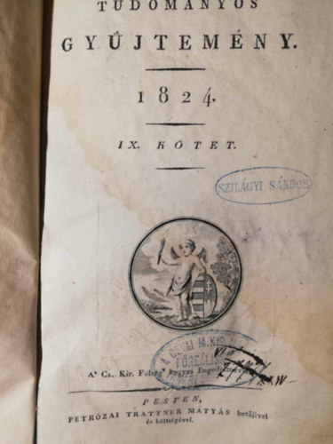 Tudom�nyos Gy�jtem�ny 1824 �vfolyam�nak IX.-XII. (9-12) sz�mai egybek�tve.