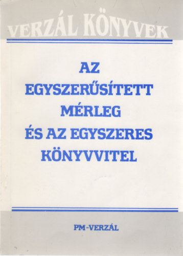 Dolesch Ferenc - Az egyszerstett mrleg s az egyszeres knyvvitel