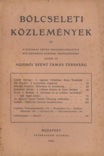 B�lcseleti k�zlem�nyek 10. (1944)
